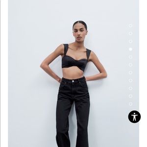 Wide leg black Zara jeans